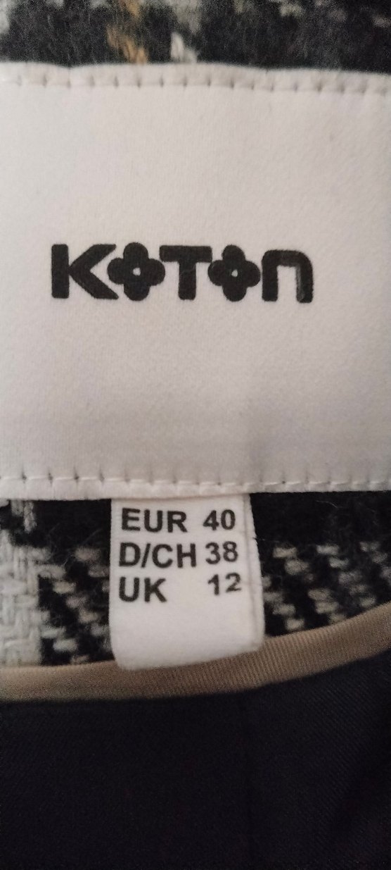 Düğmeli Gri Ekose Midi Kadın Kaban - Görsel 4