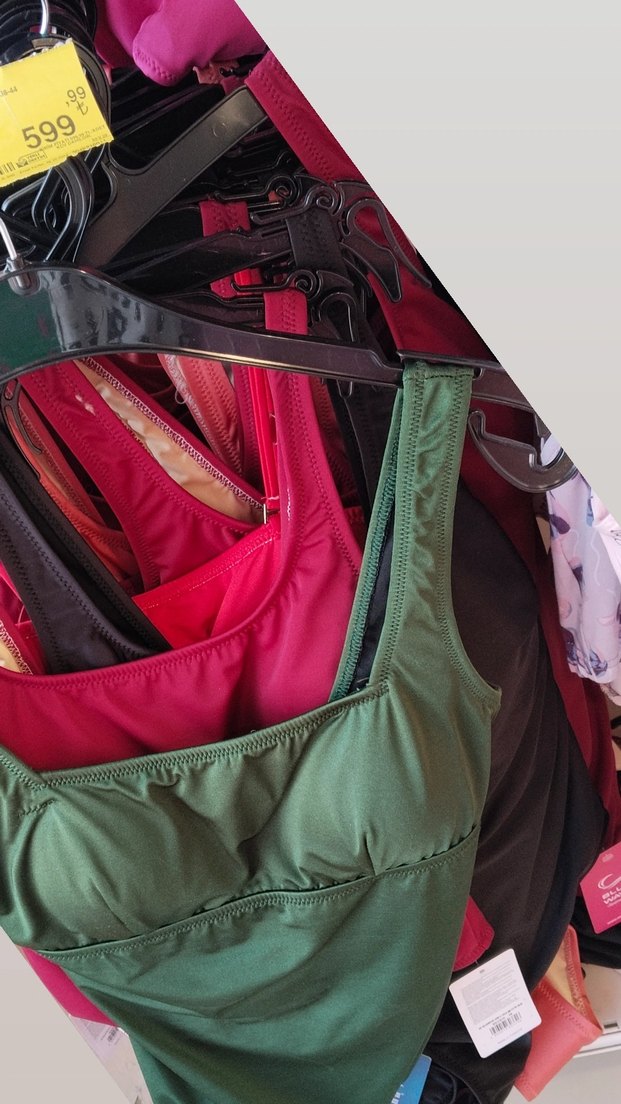 Drapeli Koyu Yeşil Kadın Mayo 40 beden - Görsel 3