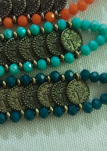 Renkli Boncuklu Bohem Kadın Bileklik ( el işçiliği - Görsel 3