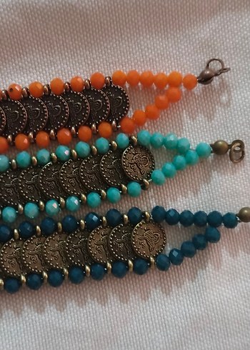 Renkli Boncuklu Bohem Kadın Bileklik ( el işçiliği - Görsel 2