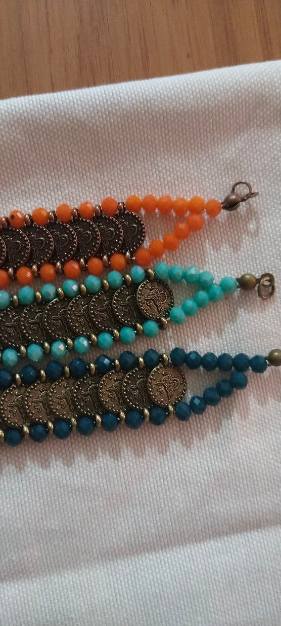 Renkli Boncuklu Bohem Kadın Bileklik ( el işçiliği - Görsel 2