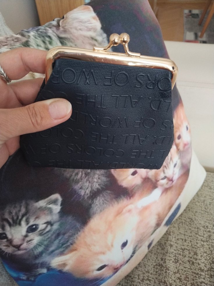 Kapitone Baskılı Siyah Kadın Portföy Cüzdan - Görsel 2