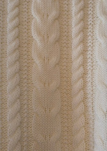 Beyaz Örgü Kadın Kazak ( boyu 38cm - Görsel 6