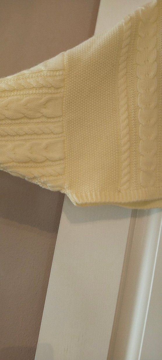 Beyaz Örgü Kadın Kazak ( boyu 38cm - Görsel 4
