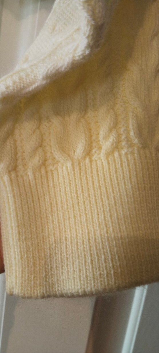 Beyaz Örgü Kadın Kazak ( boyu 38cm - Görsel 5