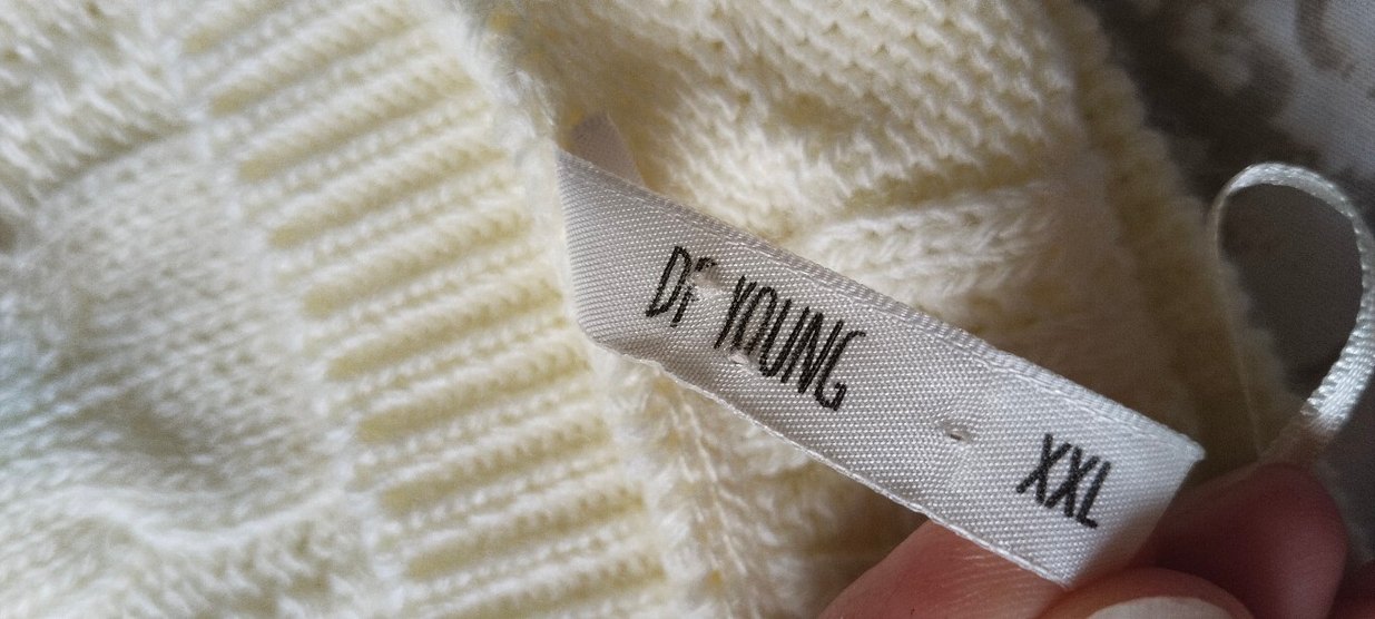 Beyaz Örgü Kadın Kazak ( boyu 38cm - Görsel 3