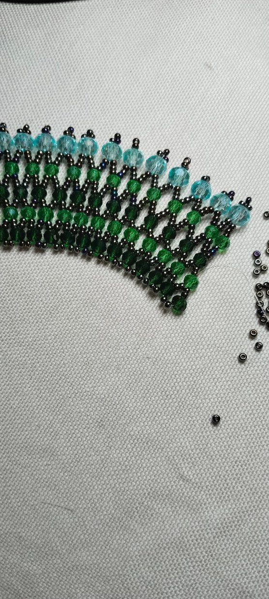 Uzun Çok Renkli Boncuklu Yılan Desenli Kadın Kolye,i  - Görsel 4