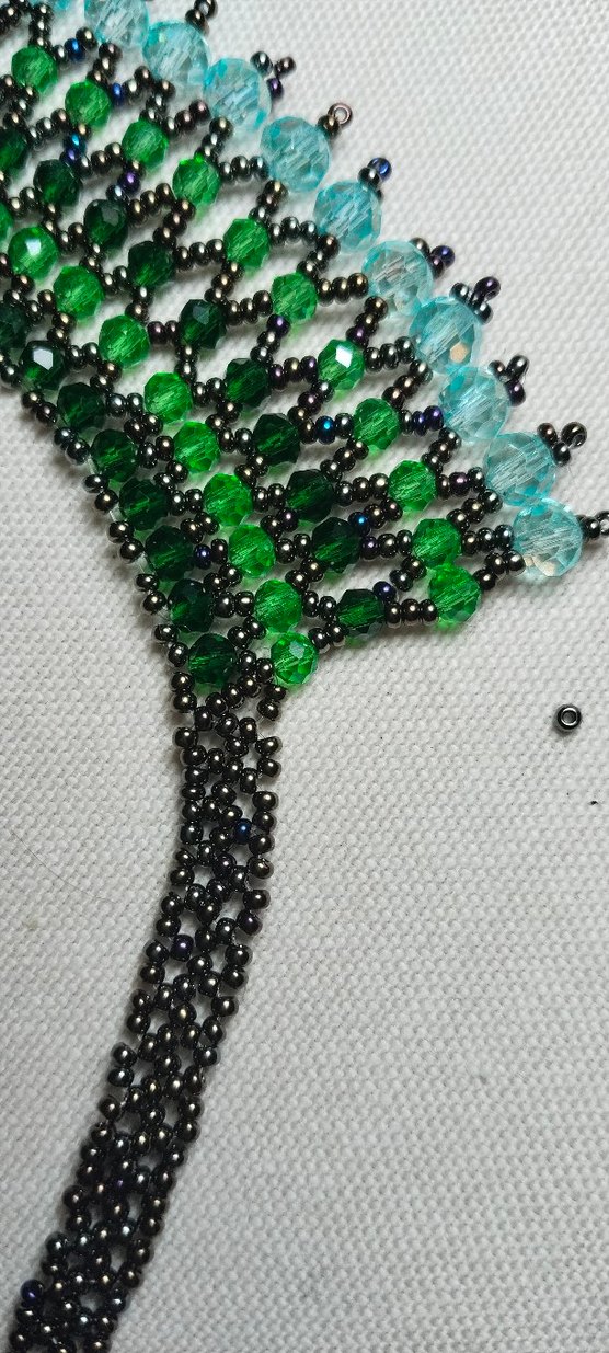 Uzun Çok Renkli Boncuklu Yılan Desenli Kadın Kolye,i  - Görsel 2