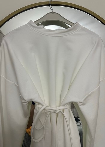 Beyaz Midi Boy Salaş Kadın body - Görsel 4