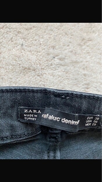 38 Beden ZARA marka kot pantalon