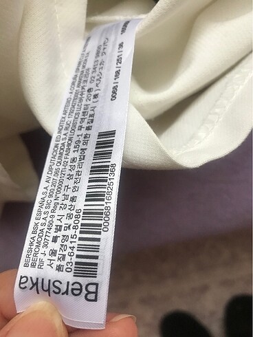 36 Beden beyaz Renk Bershka şort etek