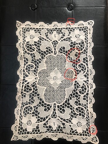 4 parça Rahibe işi dantel anglez
