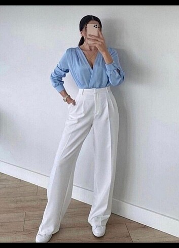 Zara model palazzo pantolon 