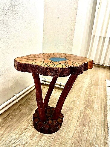 Tasarımcı Epoksi sehpa