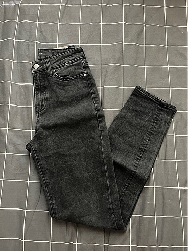 Mavi siyah mom jean