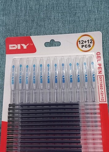 0.5mm 12kalem+12mürekkp lcvert jel kalem