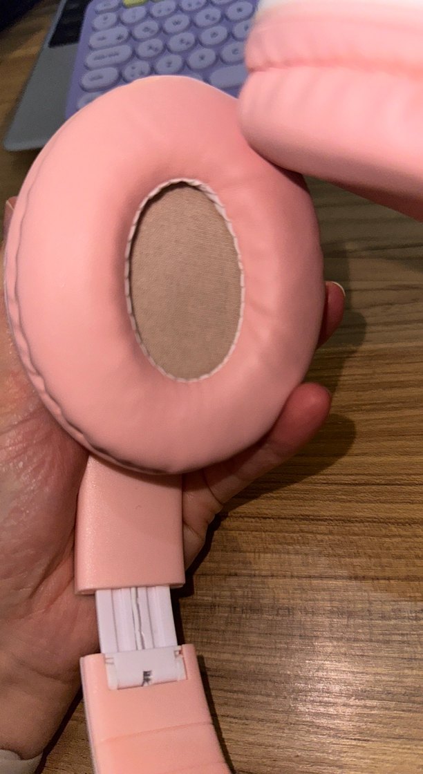 Pembe Pastel Kedi Kulaklı Kulaklık - Görsel 3