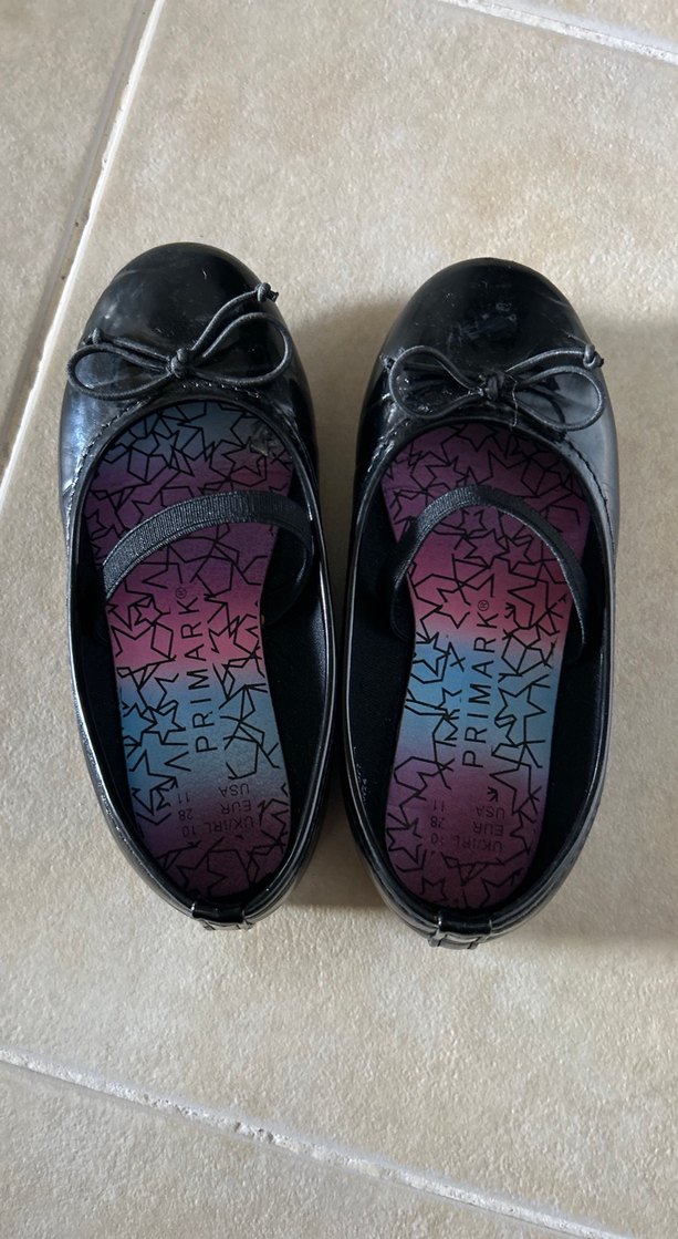 Kız Çocuk Siyah Goth Babet Ayakkabı - Görsel 3