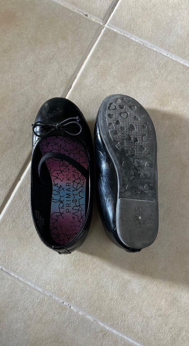 Kız Çocuk Siyah Goth Babet Ayakkabı - Görsel 4