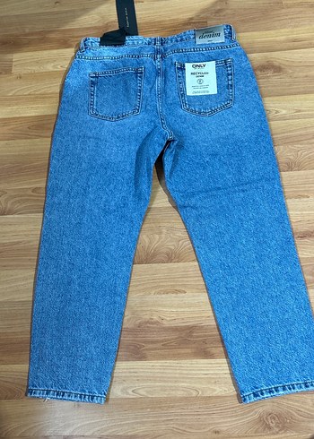 Only Kadın Mavi Denim Kemerli Regular Fit Jean - Görsel 3