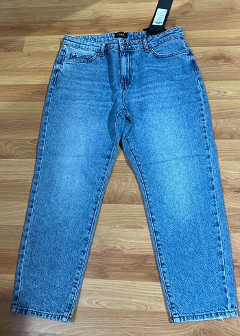 Only Kadın Mavi Denim Kemerli Regular Fit Jean - Görsel 2