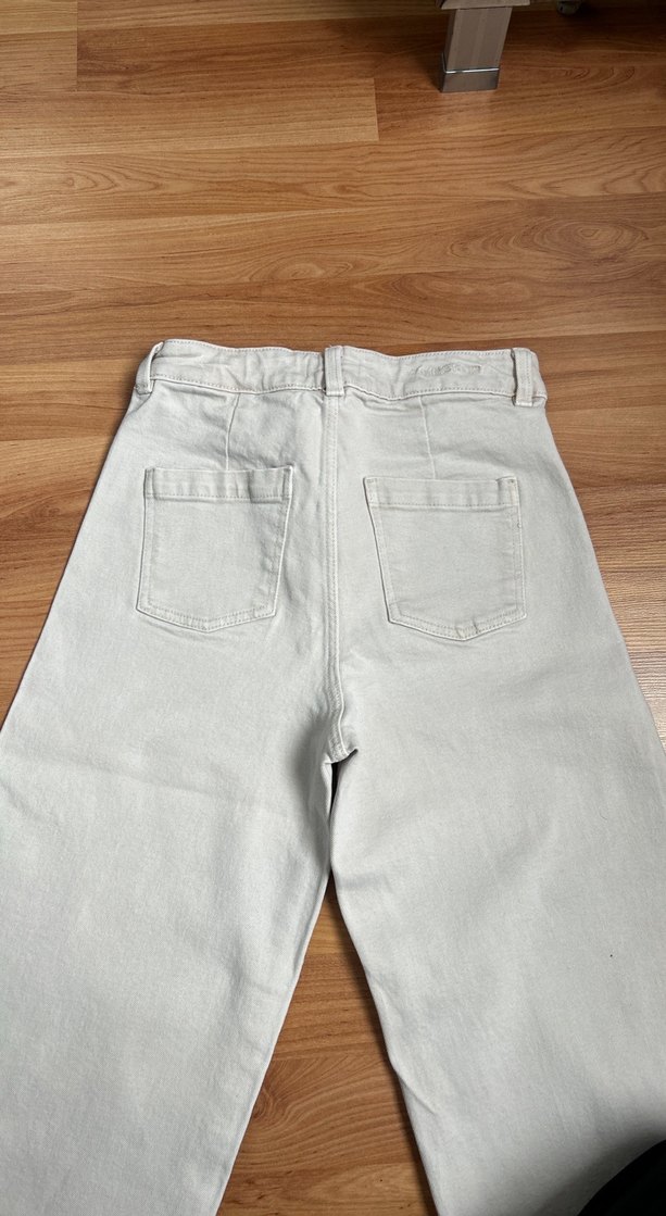 MangoBej Kadın Midi Kot Pantolon - Görsel 3