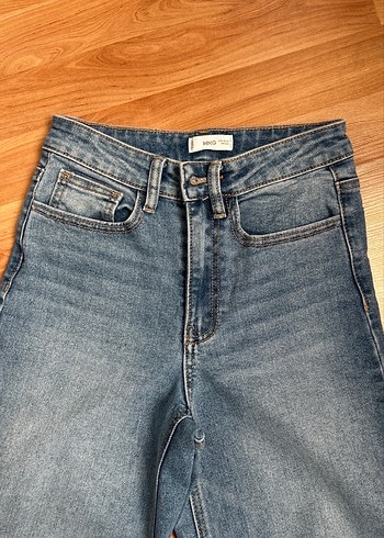 Mango Mavi Kadın Denim Pantolon - Görsel 2