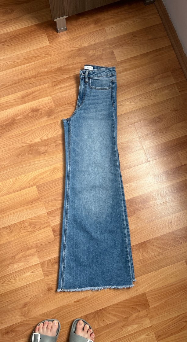 Mango Mavi Kadın Denim Pantolon - Görsel 3