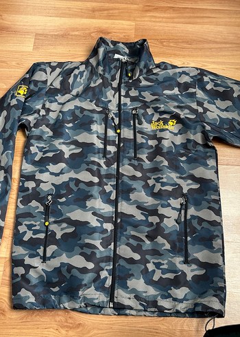 Unisex jack wolfskin Kamuflaj Fermuarlı yağmurluk - Görsel 2