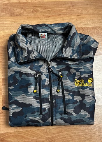 Unisex jack wolfskin Kamuflaj Fermuarlı yağmurluk - Görsel 5