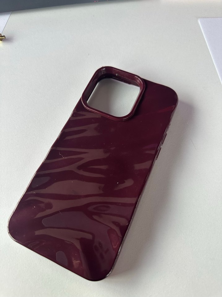 Parlak Bordo Telefon Kılıfı - Görsel 2