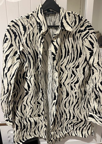 Zebra Desenli Uzun Kollu Gömlek - Görsel 2