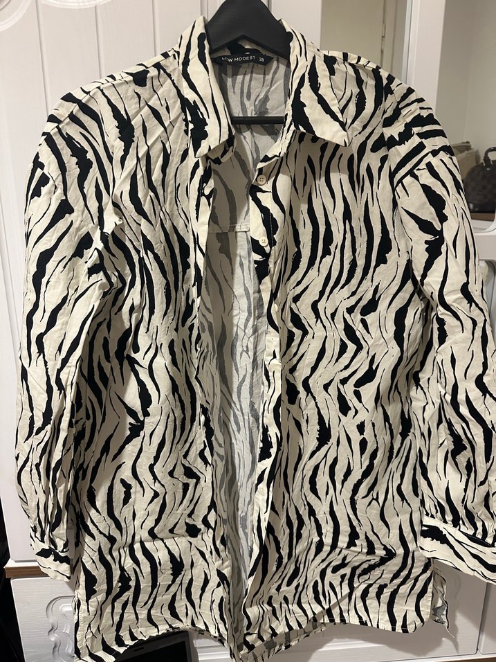 Zebra Desenli Uzun Kollu Gömlek - Görsel 2