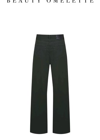 Kemerli Yeşil Salaş Kadın Kumaş Pantolon - Görsel 3