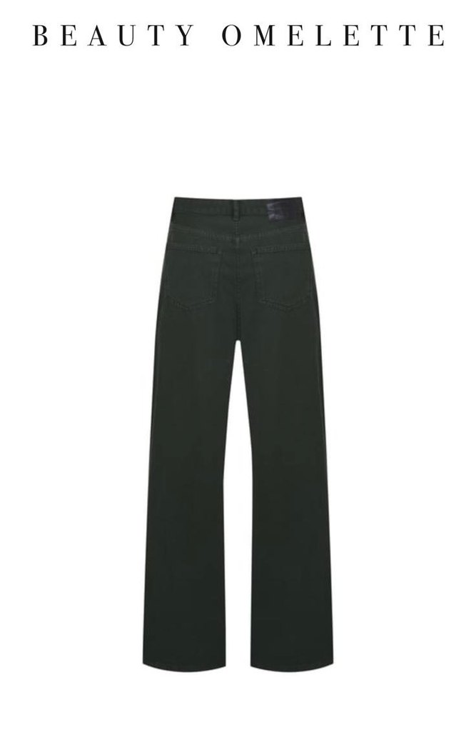 Kemerli Yeşil Salaş Kadın Kumaş Pantolon - Görsel 3