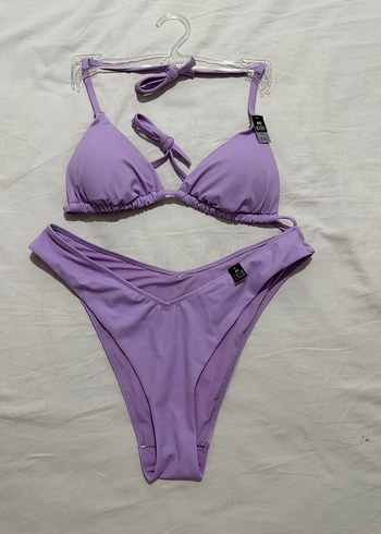 Mor İpli Kadın Bikini Takımı
