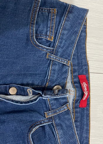38 Beden Kadın Mavi Denim Regular Fit Midi Jean
