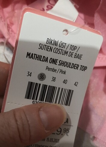 Penti Penti tek omuz bikini üst yeni