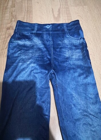 12-13 Yaş Beden lacivert Renk Jean görünümlü tayt