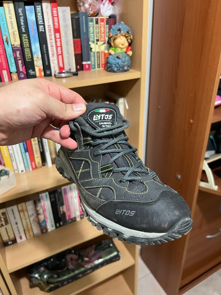 Gri Siyah Bağcıklı Erkek Outdoor Spor Ayakkabısı - Görsel 4