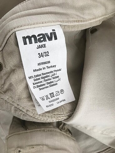 34 Beden gri Renk Mavi Kot Pantolon