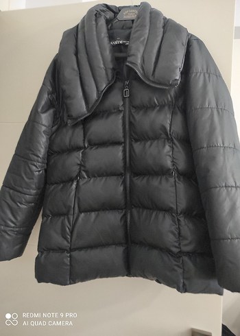 Kadın Siyah Midi Kışlık Mont - Görsel 2