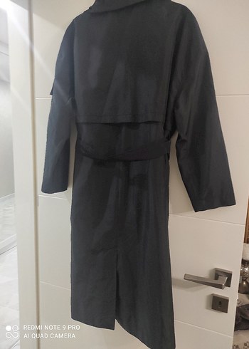 Uzun Siyah Kadın Kaban - Görsel 6