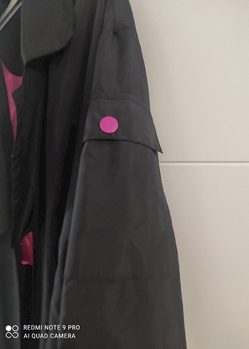 Uzun Siyah Kadın Kaban - Görsel 4