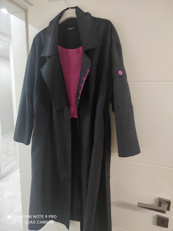 Uzun Siyah Kadın Kaban - Görsel 2