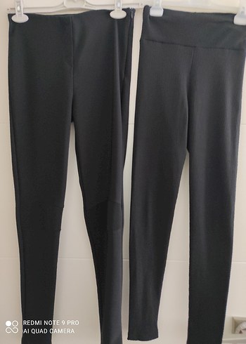 Siyah Kadın Elastik Tayt - Günlük Spor - Görsel 2