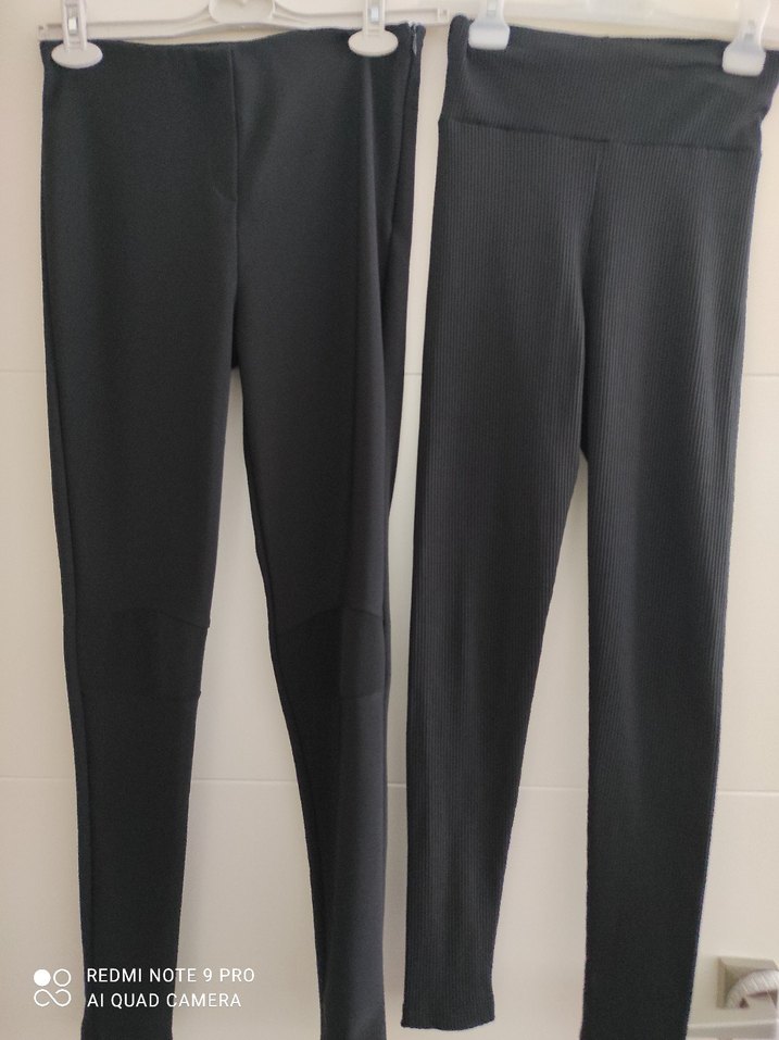 Siyah Kadın Elastik Tayt - Günlük Spor - Görsel 2