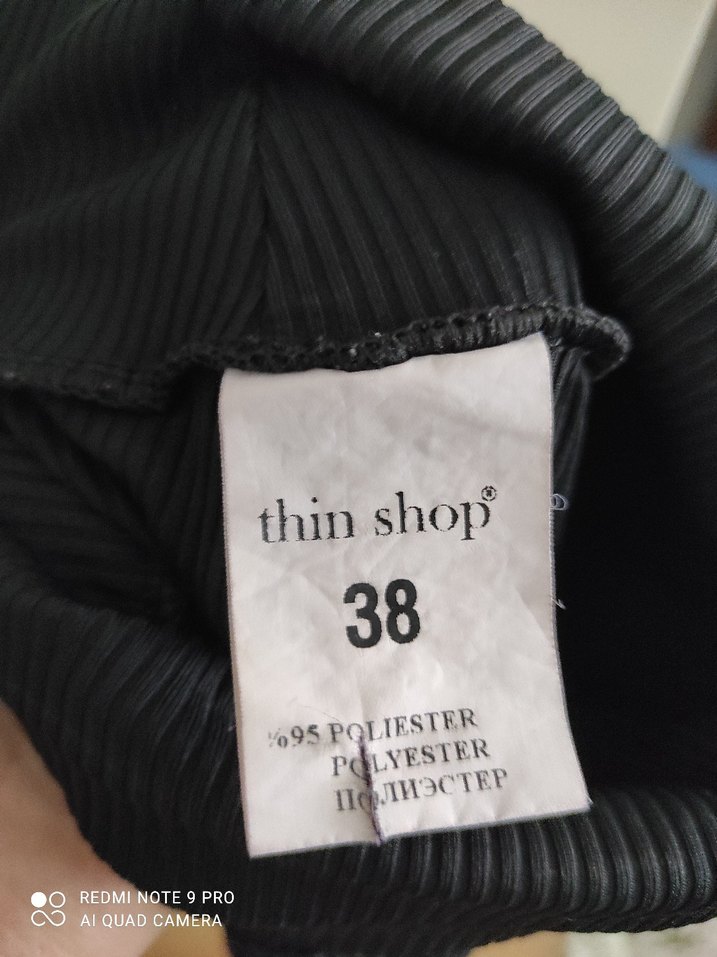 Siyah Kadın Elastik Tayt - Günlük Spor - Görsel 5