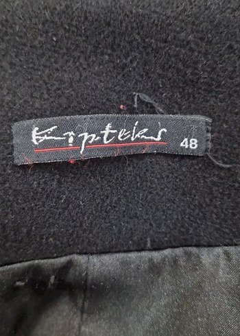 Düğmeli Siyah Kadın Kaban - Görsel 8