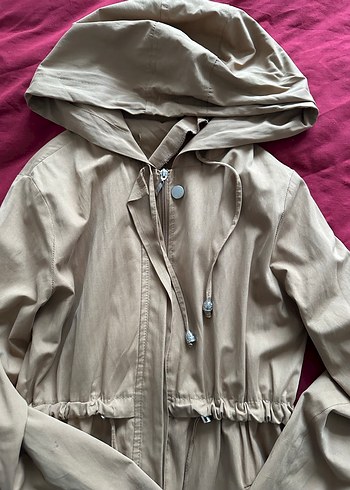 Bej Midi Kadın Yağmurluk - Görsel 7